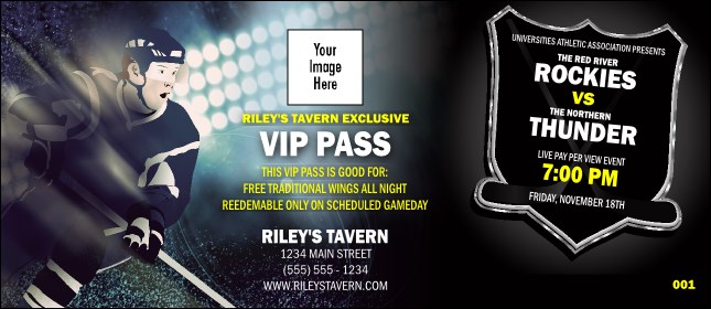 Hockey Badge Blue VIP Pass Product Front