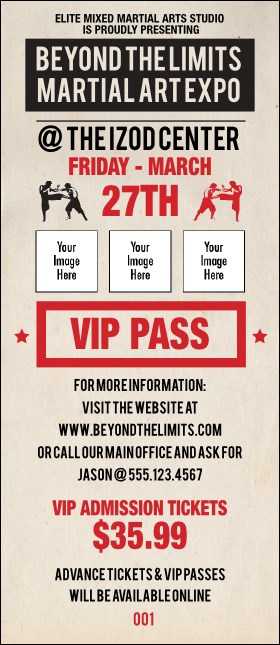 MMA Old School VIP Pass Product Front