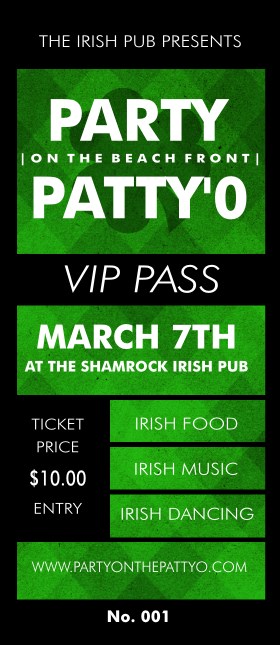 St. Patrick's Day Plaid VIP Pass Product Front