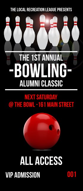 Bowling Classic VIP Pass Product Front