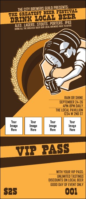 Beer Festival - Artisan VIP Pass Product Front