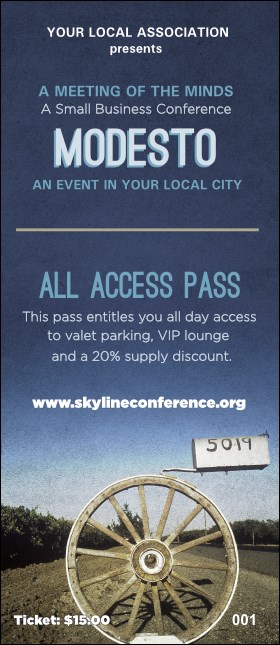 Modesto VIP Pass Product Front