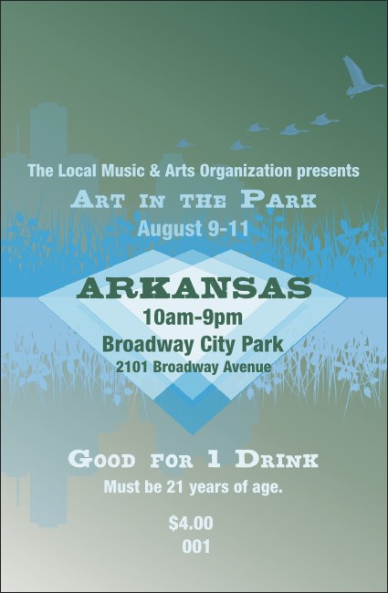 Arkansas Drink Ticket Product Front