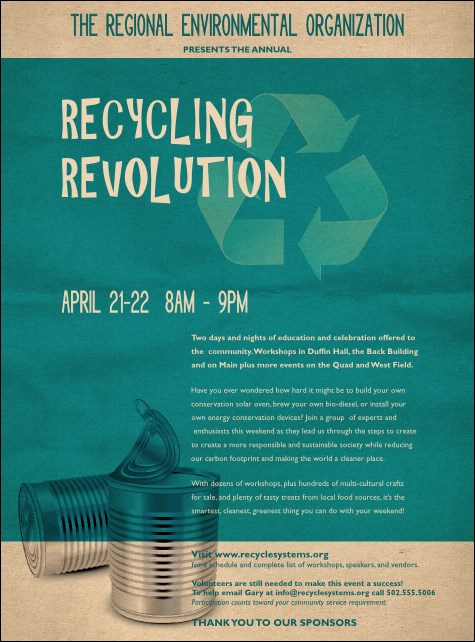 Recycling Event Flyer Product Front