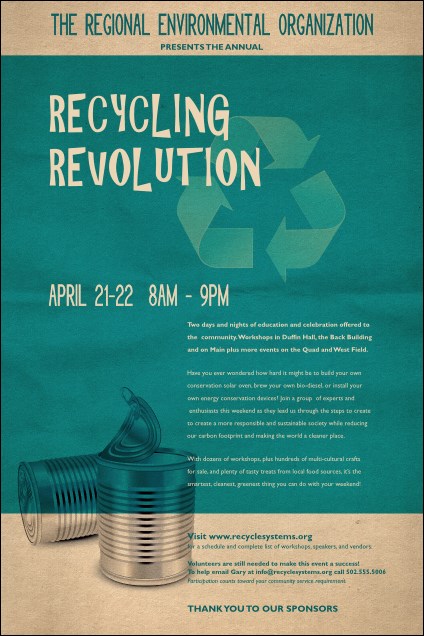 Recycling Event Poster Product Front