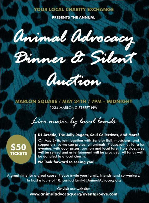 Animal Print Invitation Product Front