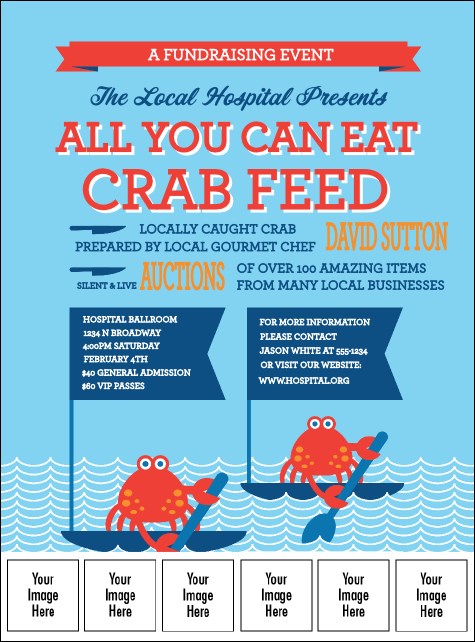 Crab Feed Logo Flyer Product Front