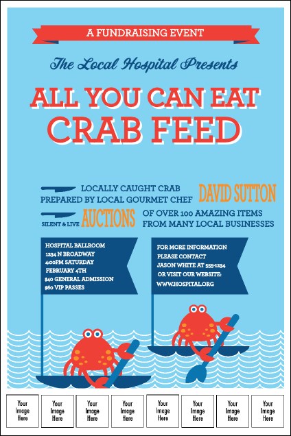 Crab Feed Logo Poster