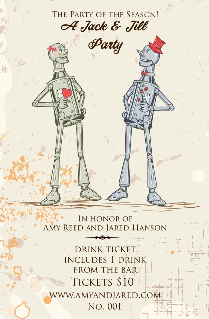 Robot Jack & Jill Drink Ticket Product Front