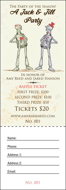 Robot Jack & Jill Raffle Ticket Product Front