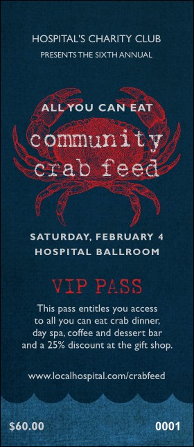 Crab Dinner VIP Pass Product Front