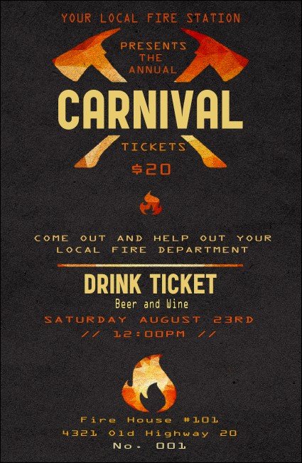 Fire Department Drink Ticket Product Front