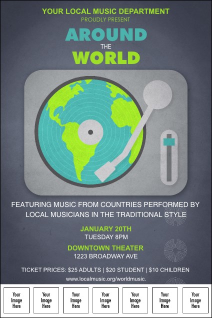 World Music Logo Poster Product Front