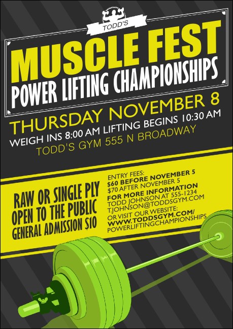 Power Lifting Postcard Product Front