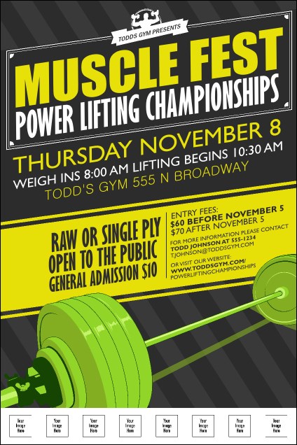 Power Lifting Logo Poster Product Front