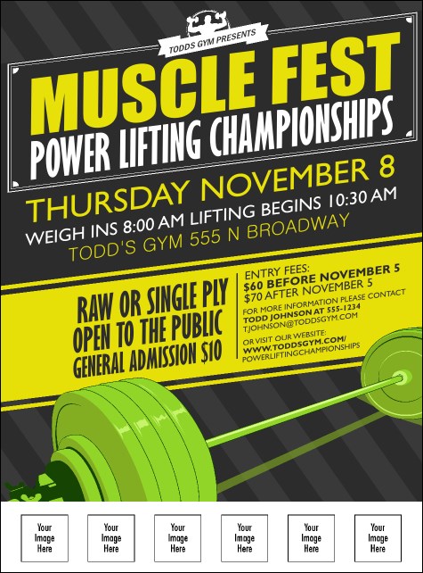Power Lifting Logo Flyer Product Front