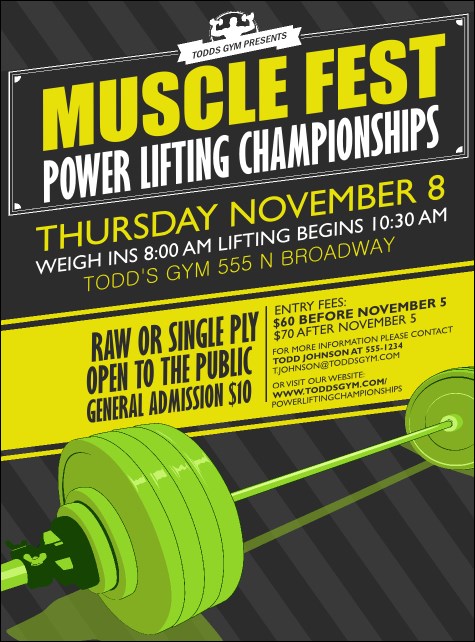 Power Lifting Flyer Product Front