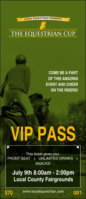 Equestrian VIP Pass Product Front
