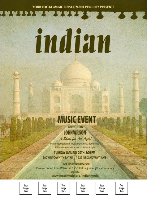 Indian Music Logo Flyer Product Front