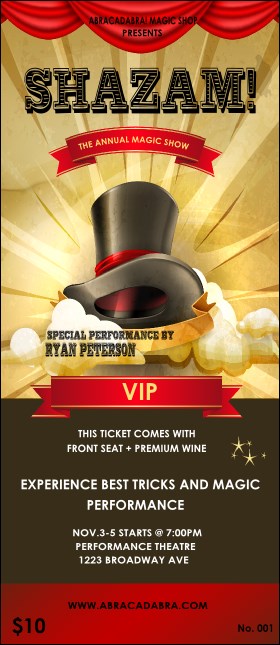 Magic Show VIP Pass Product Front