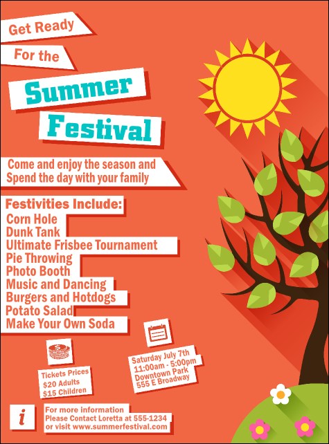 Summer Cut Paper Flyer Product Front