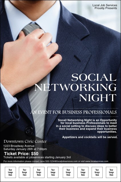 Social Networking Logo Poster