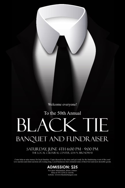 Black Tie Poster Product Front
