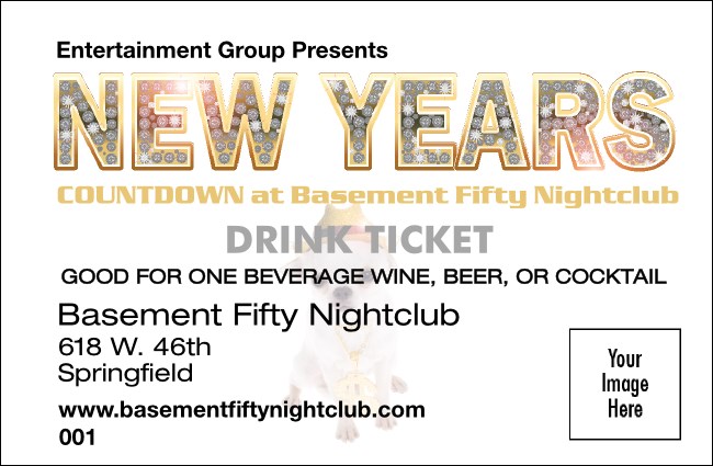 Diamond Dog Drink Ticket Product Front