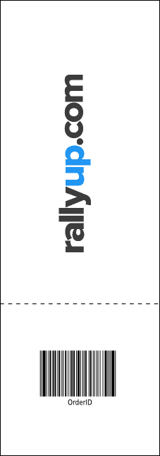 Winter Cut Paper Raffle Ticket Product Back