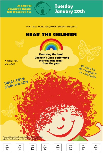 Children's Music Logo Poster