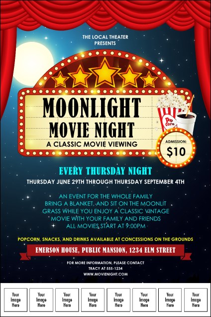 Movie Night Logo Poster