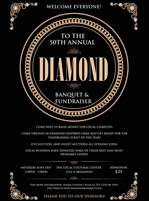 Diamonds Black Flyer Product Front