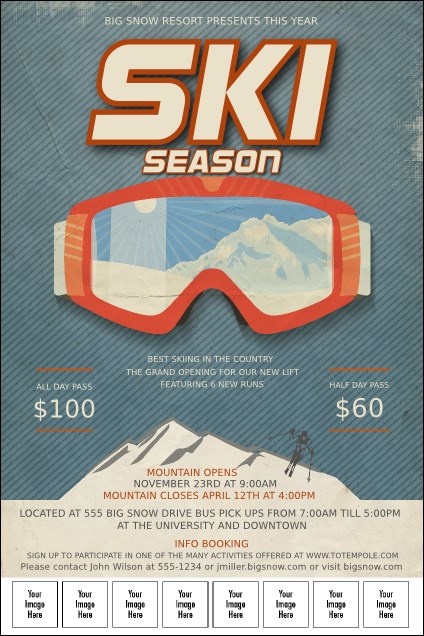 Ski Goggles Logo Poster