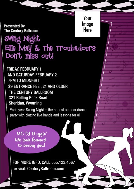 50s Swing Dance Club Flyer Product Front