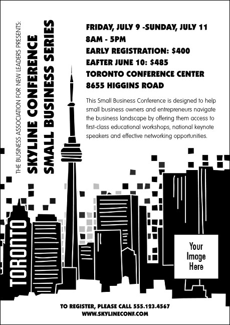 Toronto Club Flyer (Black & white) Product Front