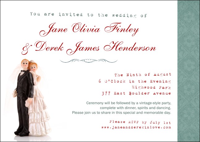 Vintage Bride and Groom Club Flyer Product Front
