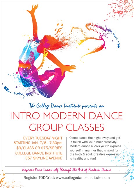 Modern Dance White Club Flyer