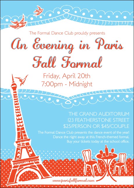 Whimsical Paris Club Flyer Product Front