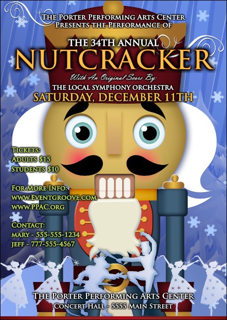 Nutcracker Ballet Club Flyer Product Front