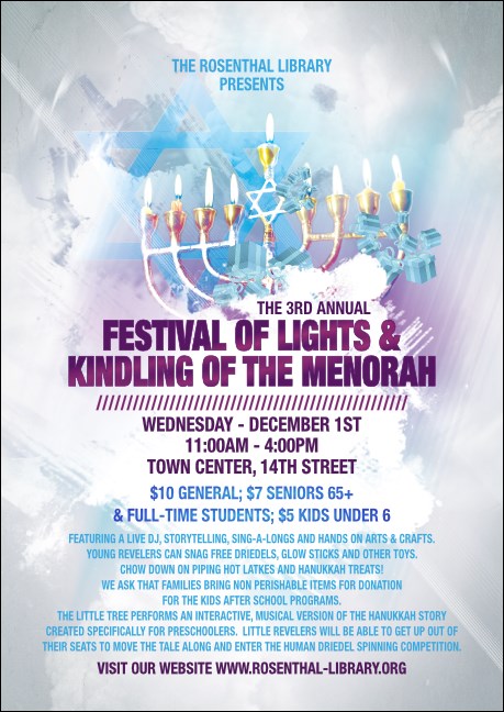 Hanukkah Abstract Club Flyer Product Front