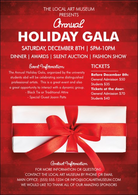 Holiday Gift Club Flyer Product Front