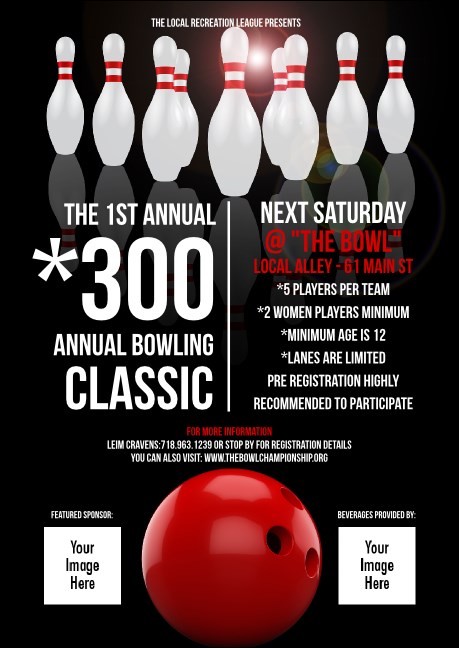 Bowling Classic Club Flyer Product Front