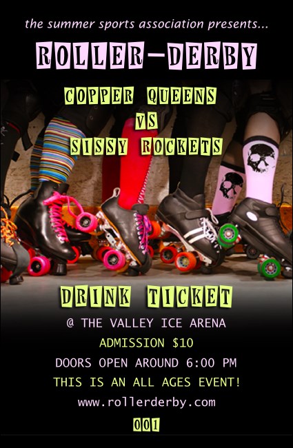 Roller Derby Legs Drink Ticket