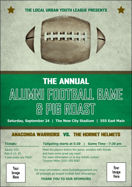 Football Green Club Flyer Product Front