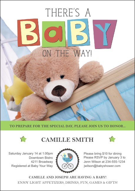 Baby Shower Teddy Club Flyer Product Front