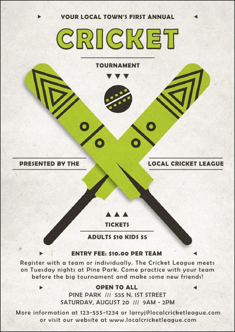Cricket Club Flyer