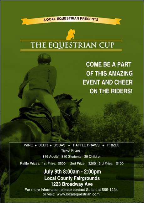 Equestrian Club Flyer Product Front